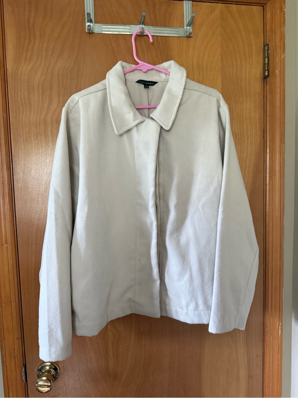 Banana Republic Cream Pea Coat - Soft Collared Jacket